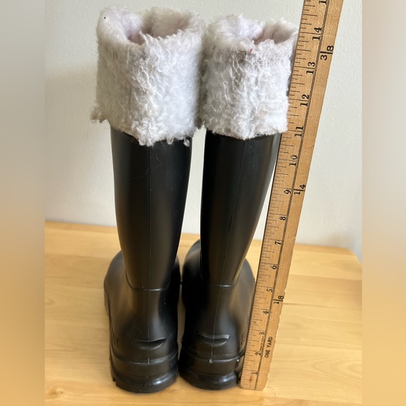 Servus Rubber Boots Mens 8 Women's 10 Black Rain Mud Snow Santa Boots USA Made - Picture 6 of 14